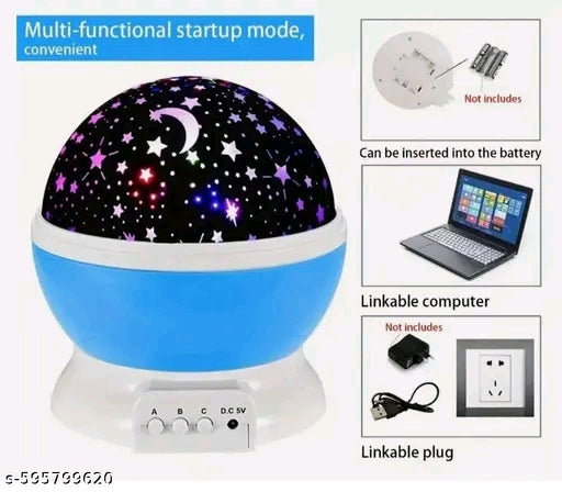360° Rotation Dynamic Projection Star Sky Night Light