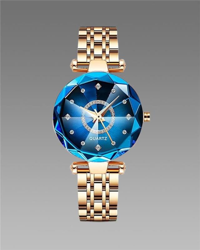Elegant Blue Crystal Women's Watch β Luxury Fashion Bracelet Timepiece
