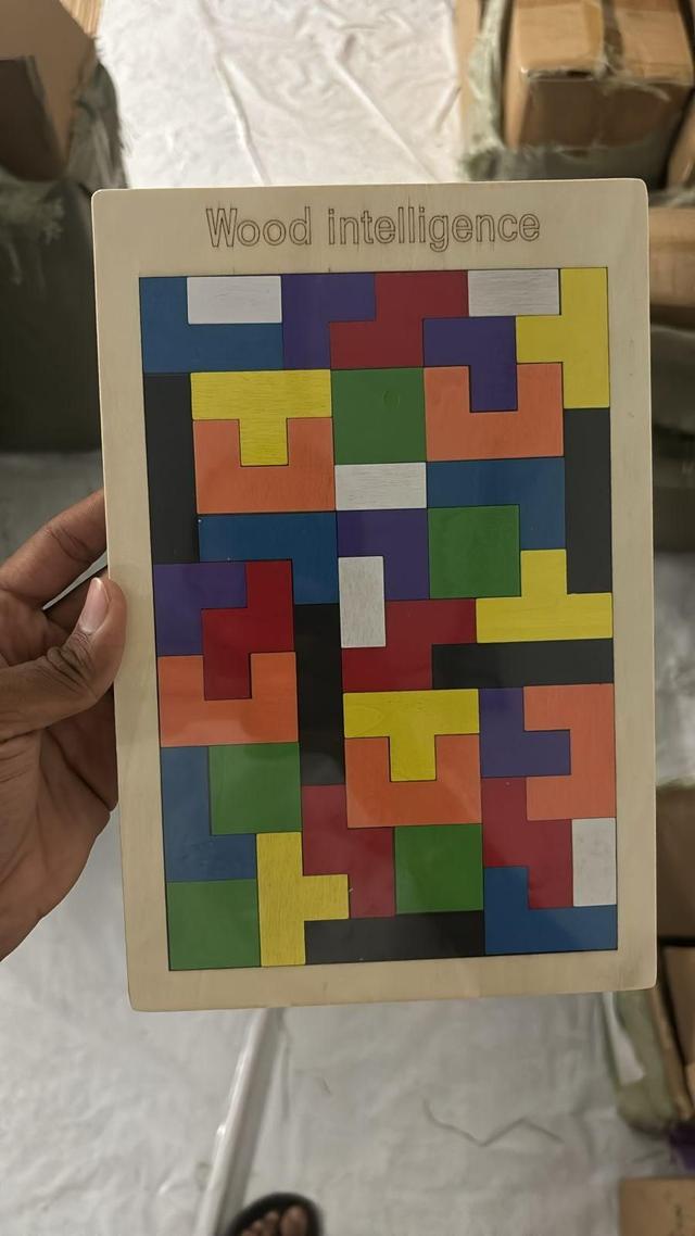 Wood Intelligence Puzzle Board – Creative Tetris Shape Educational Toy for Kids