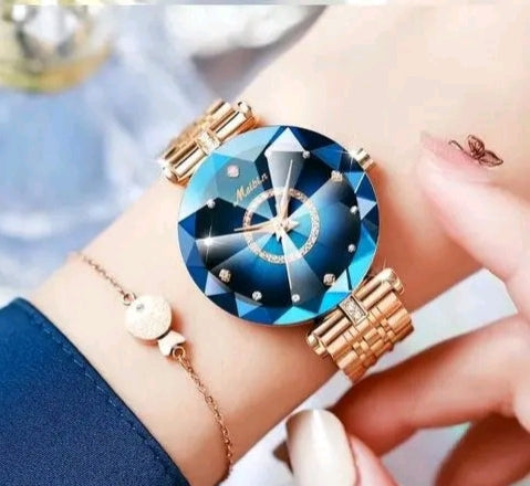 Elegant Blue Crystal Women's Watch – Luxury Fashion Bracelet Timepiece